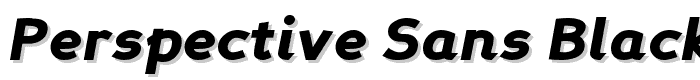 Perspective Sans Black Italic font